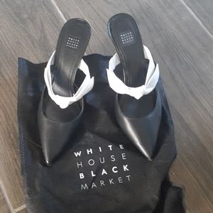 White House black market Black and white heels
